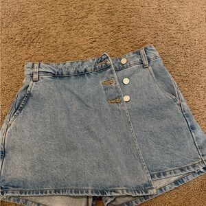 Zara Light Blue Denim Skort